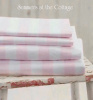 SHABBY CABANA BEACH PINK WHITE STRIPED CHIC SHEET SET